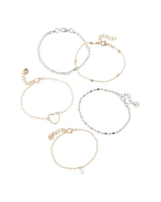 BP. White Set Of 5 Bracelets