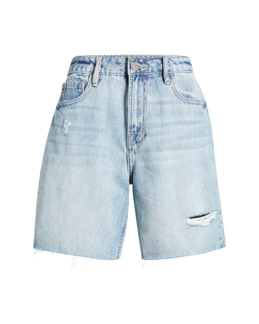 Hidden Jeans Blue Raw Hem Denim Bermuda Shorts
