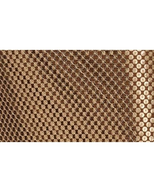 Donna Karan Brown Sleeveless Sequin Gown