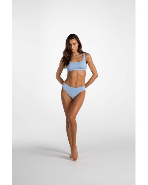 LDMA White Low Hide Ribbed Thong