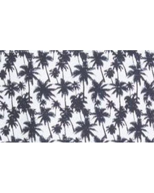 Bugatchi Blue Victor Ooohcotton Palm Tree Print Polo for men