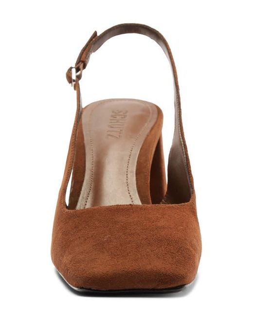 SCHUTZ SHOES Brown Leia Slingback Pump