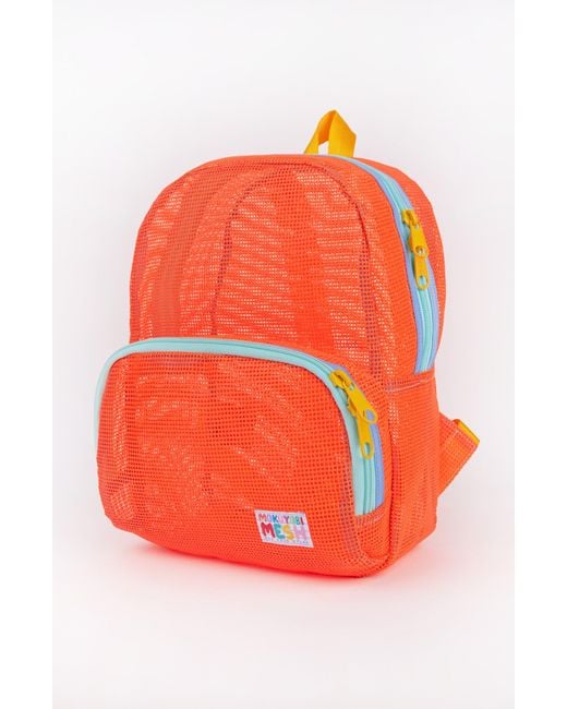 Mokuyobi Orange Mesh Mini Backpack