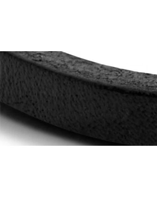 Jonas Studio Black Squared Leather Bracelet for men