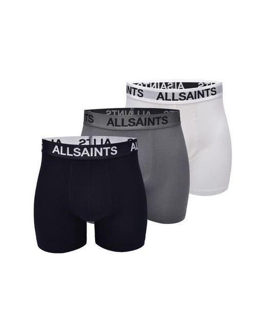 AllSaints Gray 3-Pack 5-Inch Contour Pouch Boxer Briefs for men