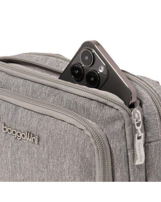 Baggallini Gray Trifecta Rfid Wallet Crossbody Bag