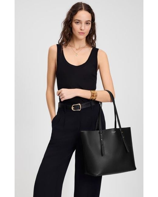 Kate Spade Black Do It All Fine Grain Leather Tote