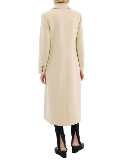 Mango Natural Wool Blend Coat