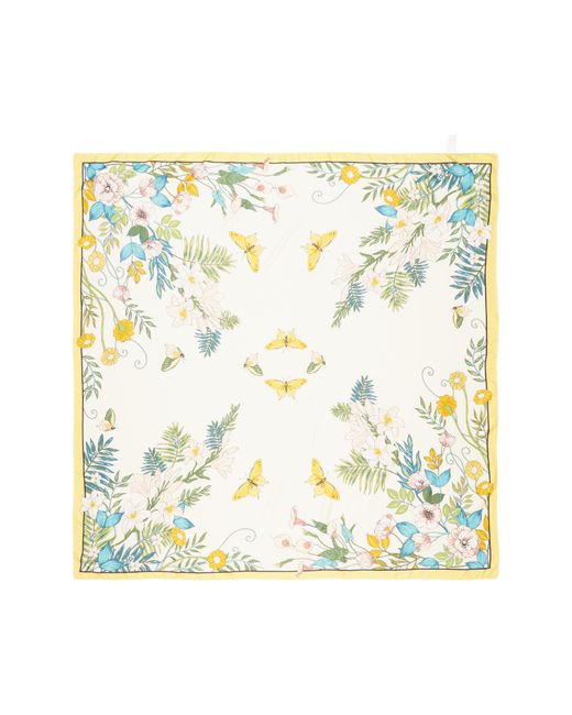 Tasha Yellow Butterfly Floral Scarf