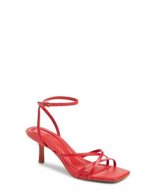 Open Edit Red Remington Ankle Strap Sandal