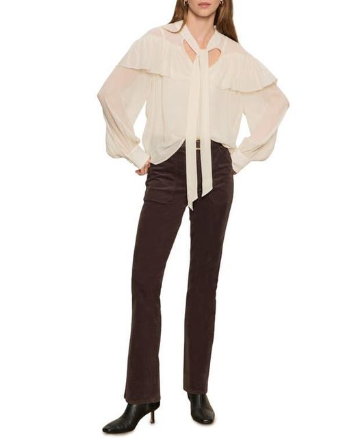 Sanctuary Natural Fade Into You Ruffle Georgette Top