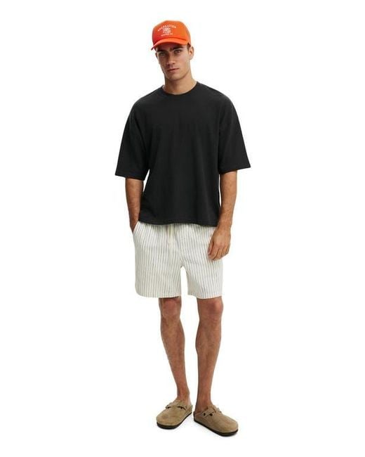 Cotton On Black Cropped Fit T-Shirt for men