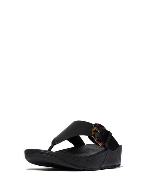 Fitflop Black Lulu Buckle Flip Flop