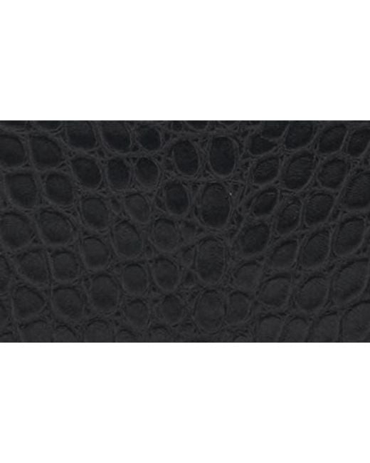 Mango Black Croc Embossed Faux Leather Wallet