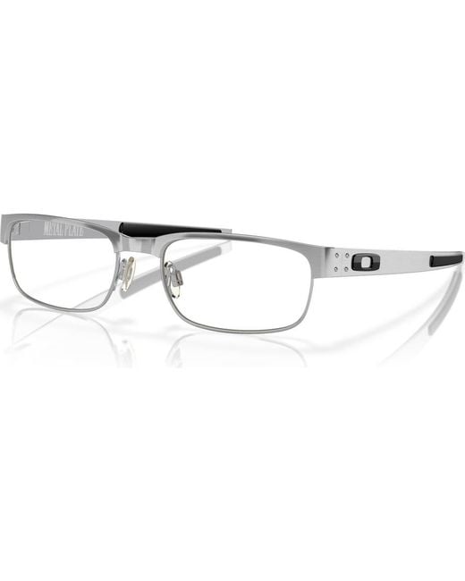 Oakley Metallic 55Mm Rectangle Optical Glasses for men