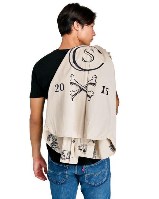 Con.struct Natural Slim Fit Skull Shirt Jacket for men