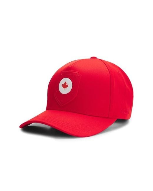 Boss Red Poulin Lux Flag Patch Adjustable Baseball Cap for men