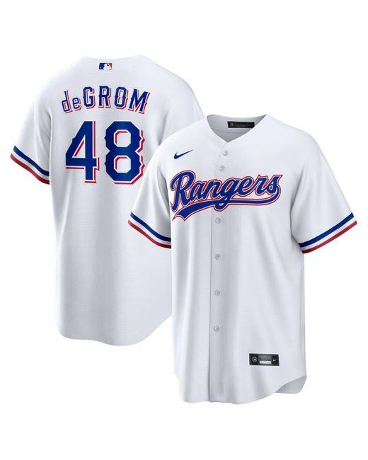 Nike Jacob Degrom White Texas Rangers Home Replica Player Jersey At  Nordstrom in Blue for Men