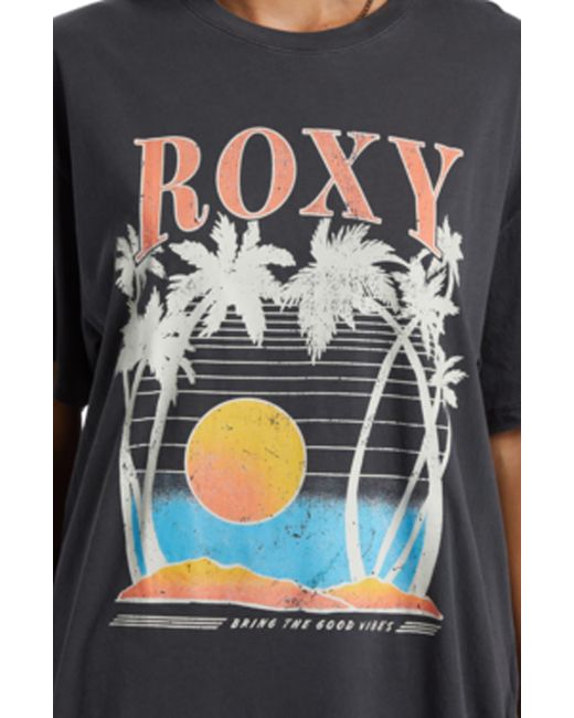 Roxy Black Bring The Good Vibes Graphic T-shirt
