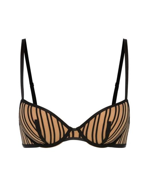 Savage x Fenty Black Strappy Hour Lightly Lined Semi-Demi Bra