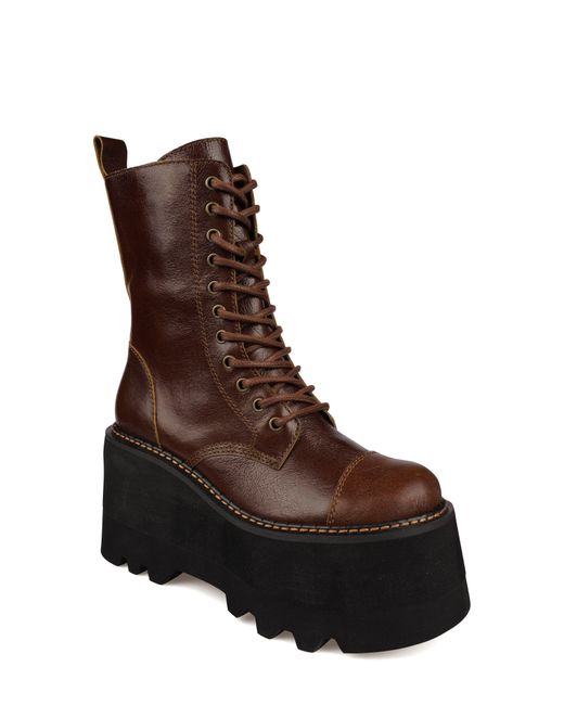 Zigi Brown Raiza Platform Bootie
