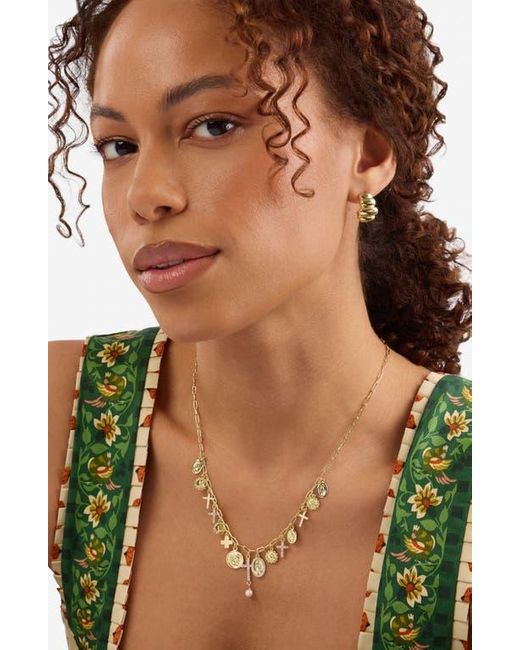 ATHRA LUXE Metallic Graduated Oval Hoop Earrings