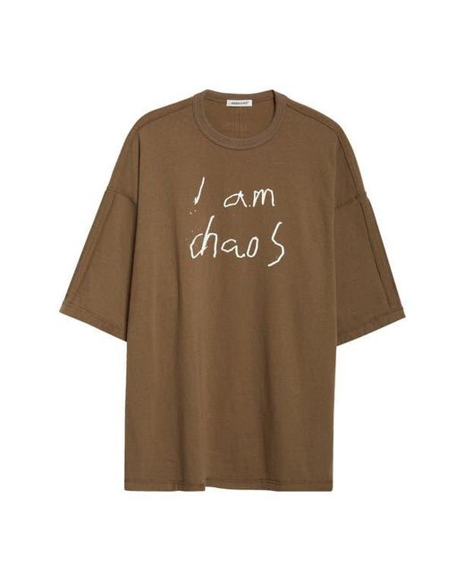Undercover I Am Chaos Oversize Graphic T-Shirt in Brown for Men | Lyst