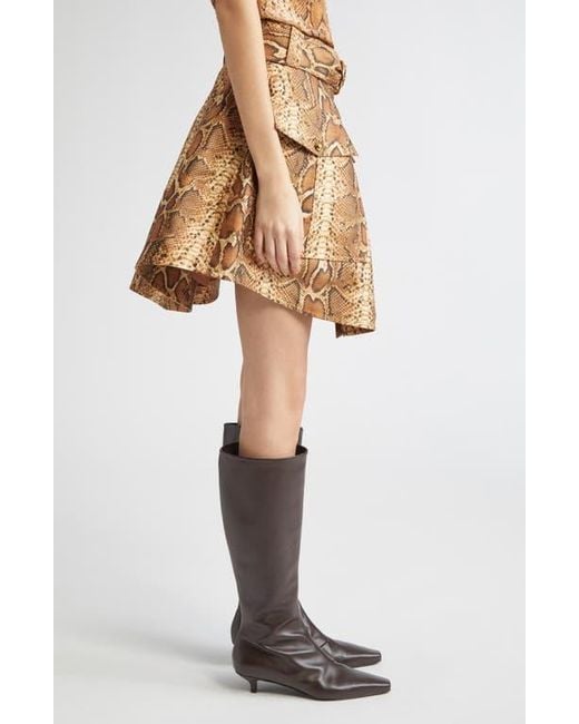 Zimmermann Natural Hypnotic Belted Silk & Cotton Utility Miniskirt