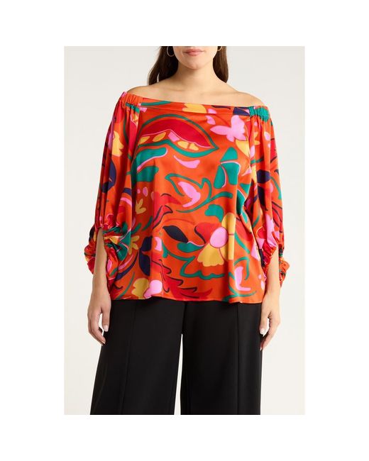 Sugarlips Women's Red Serene Off The Shoulder Top