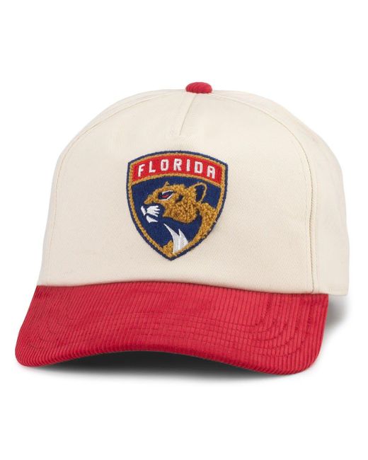 American Needle White/red Florida Panthers Burnett Adjustable Hat for men