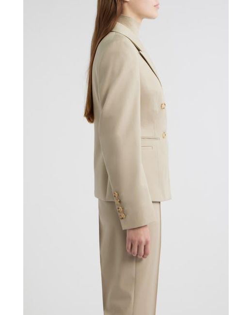 Boss Natural Jiamia Double Breasted Virgin Wool Blazer