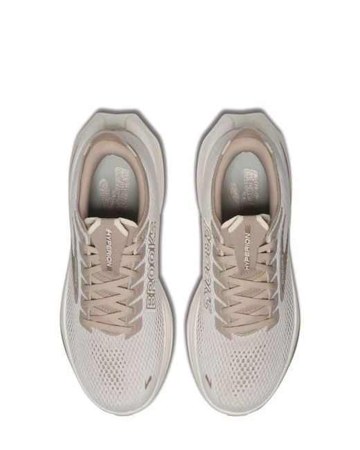 Brooks White Hyperion 3 Running Shoe