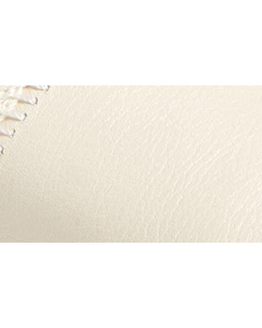 Olukai White Pākea Leather Slide Sandal