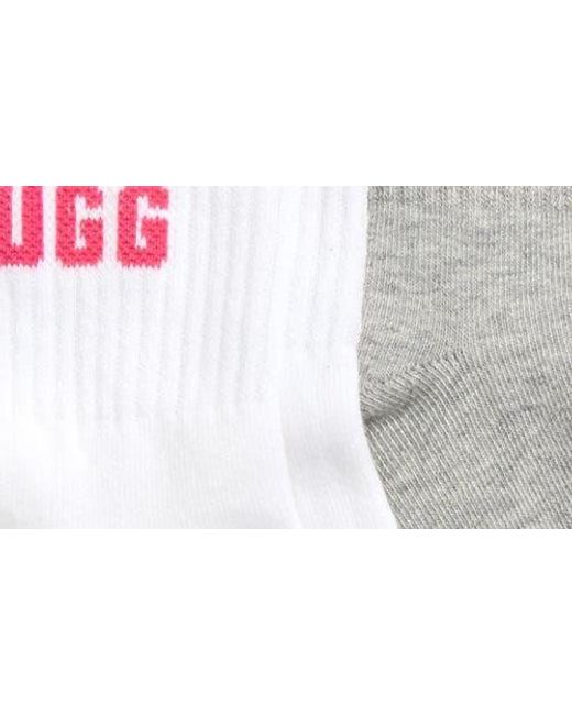 Ugg Gray Quinlin Assorted 2-Pack Logo Quarter Socks