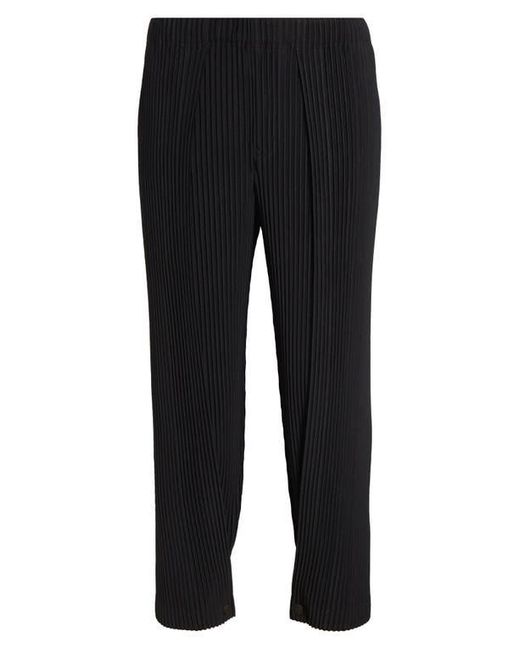 Homme Plissé Issey Miyake Black Bottoms 1 Pleated Straight Leg Pants for men