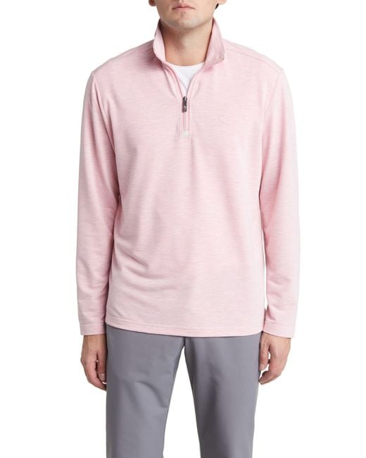 Tommy Bahama Pink Coasta Vera Half Zip Pullover for men