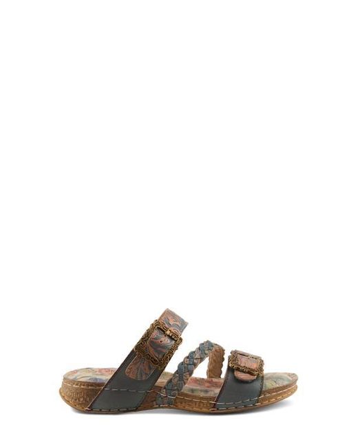 Spring Step Brown Astra Slide Sandal