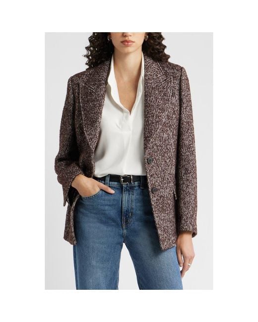 Nordstrom Gray The Liv Textured Boyfriend Blazer