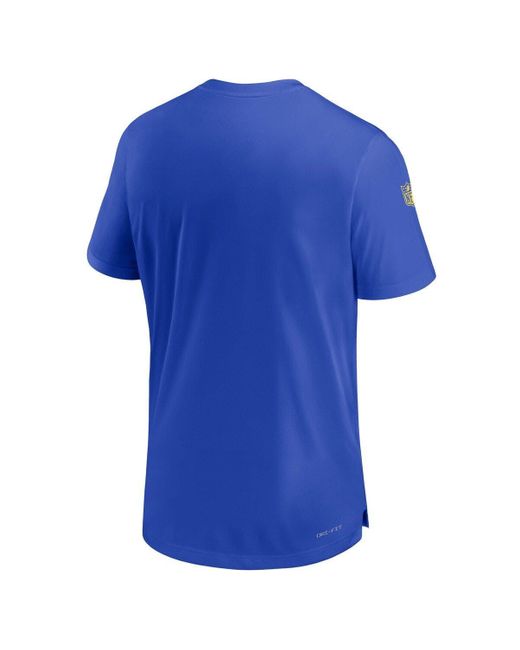 Nike Men's Los Angeles Chargers Sideline Team Issue Blue T-Shirt