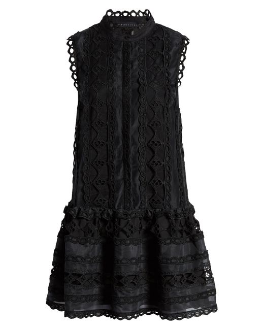 Endless Rose Black Sleeveless Lace A-line Dress