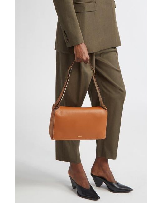 REE PROJECTS Brown Florencia Soft Pebble Grain Leather Shoulder Bag