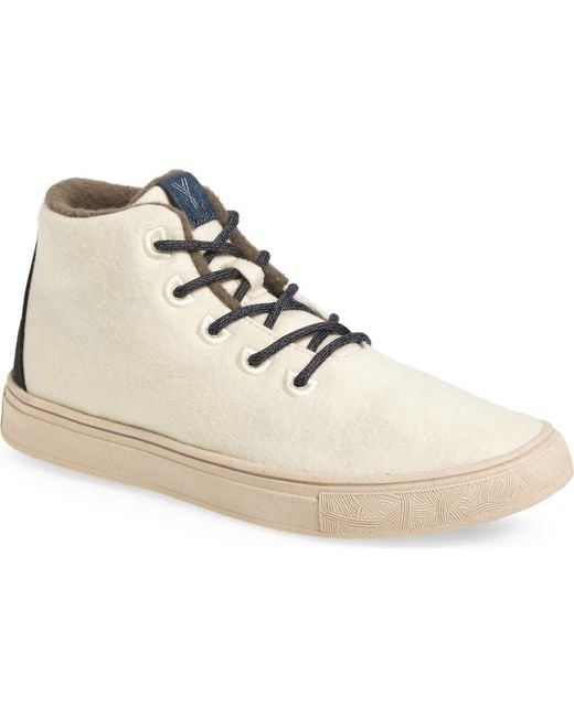 YY Nation White Alto Water Resistant Wool Blend High Top Sneaker