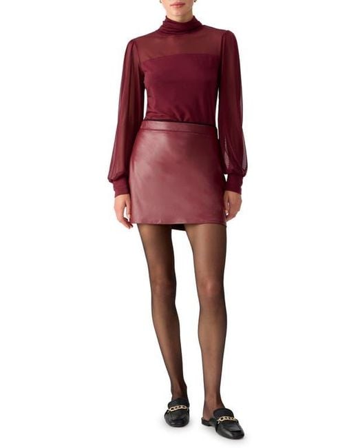 Sanctuary Red Faux Leather Miniskirt