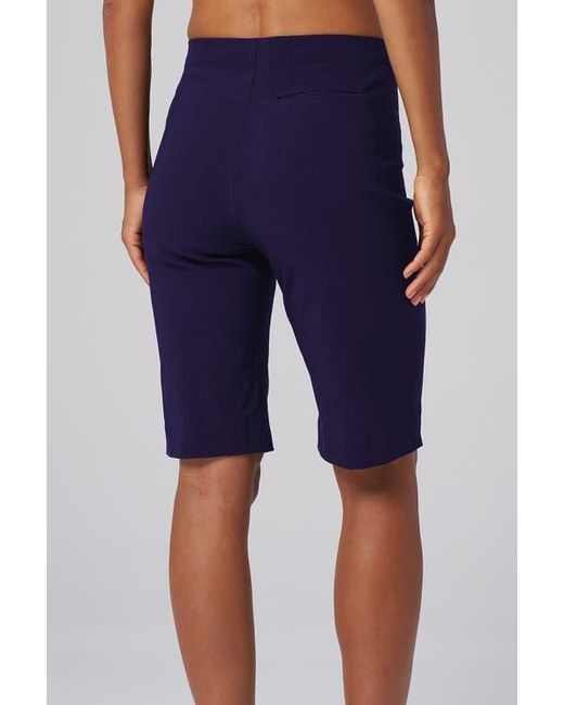 Franne Golde Blue All-Season Slim Stretch Bermuda Short