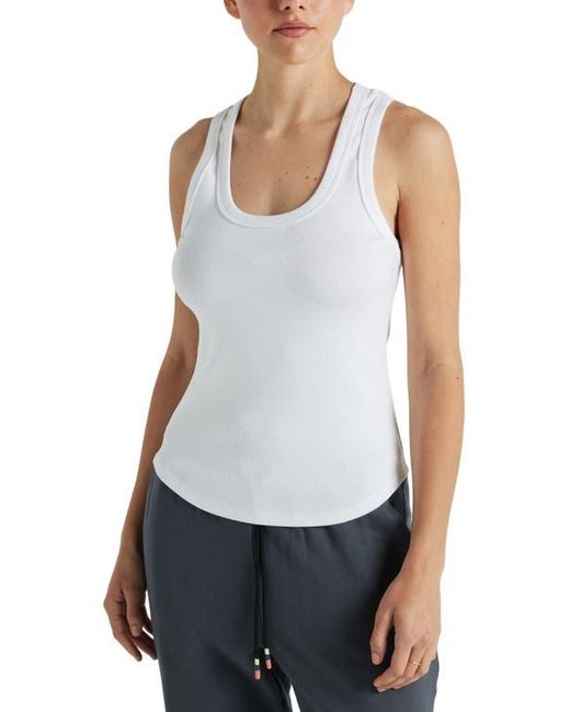 Losano White Serene Rib Tank