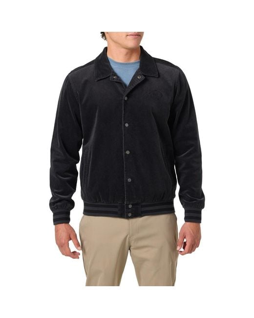 O'neill Sportswear Black Cowell Stretch Corduroy Varsity Jacket for men