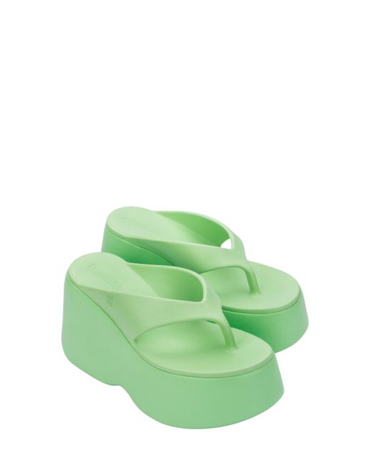 Melissa Green Platform Wedge Flip Flop