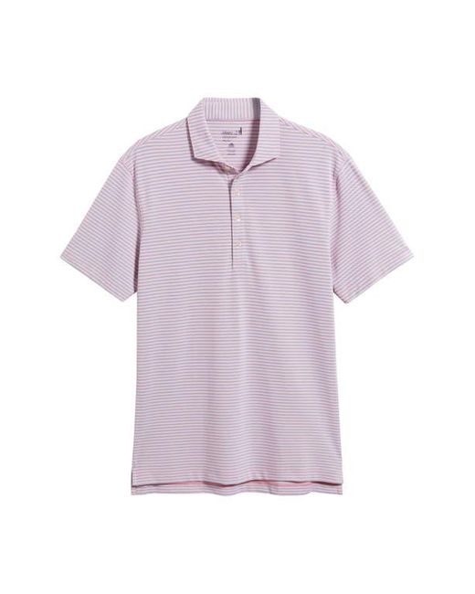 Johnnie-o Purple Stetsons Stripe Performance Polo for men