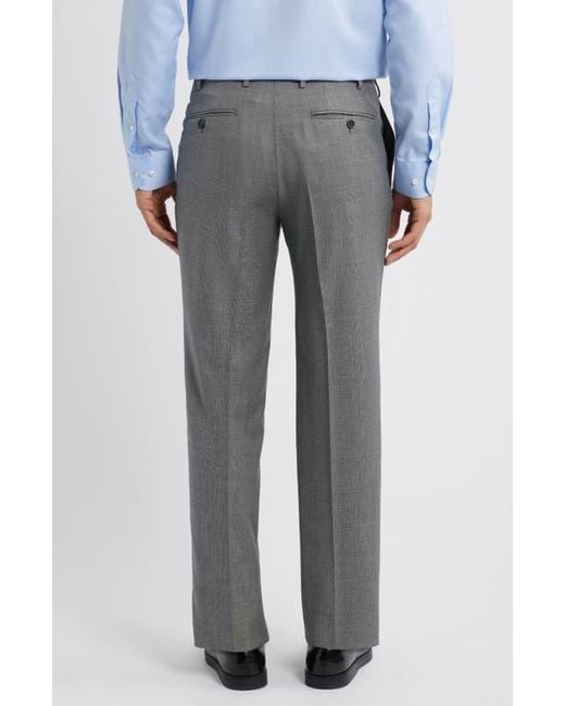 Canali Gray Impeccabile Regular Fit Bird's Eye Super 130S Wool Dress Pants for men
