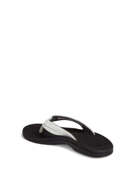 Olukai Black Ohana Flip Flop